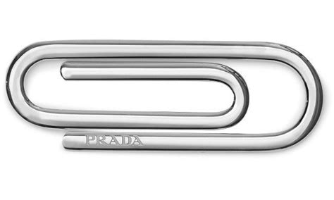 prada paper lip|prada paper clip price.